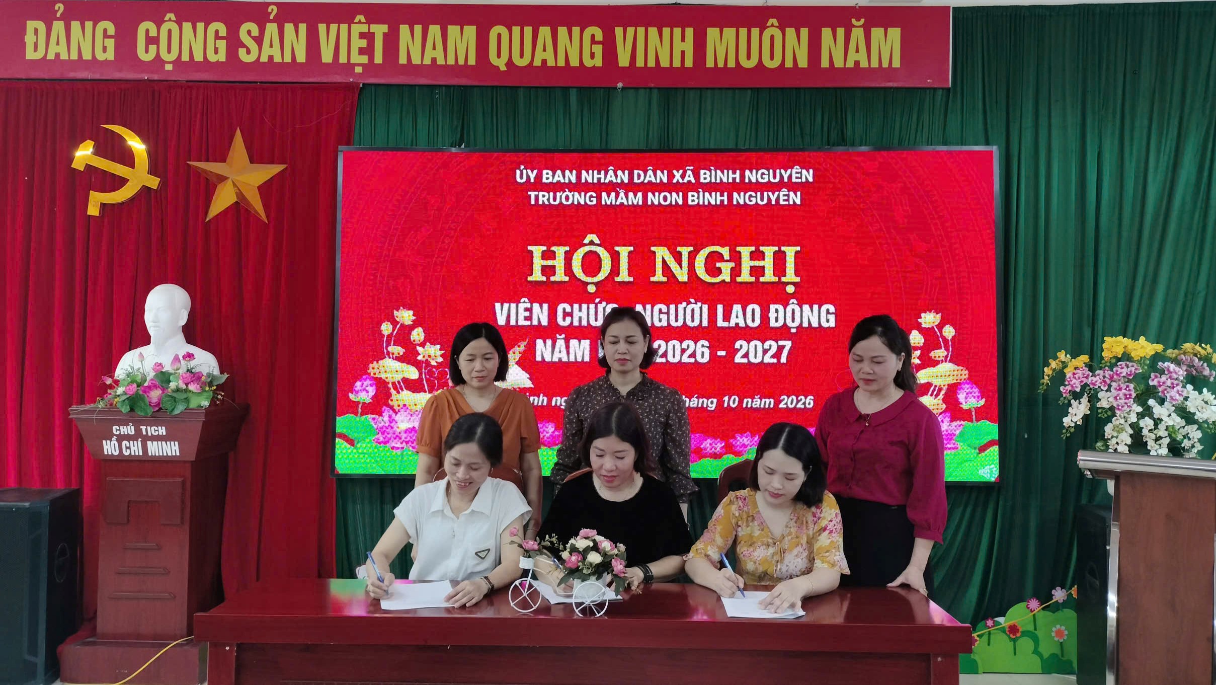 Trường Mầm non Bình Nguyên tổ chức hội nghị viên chức, người lao động năm học 2026–2027